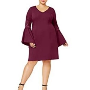 Burgundy Plus Size Dress